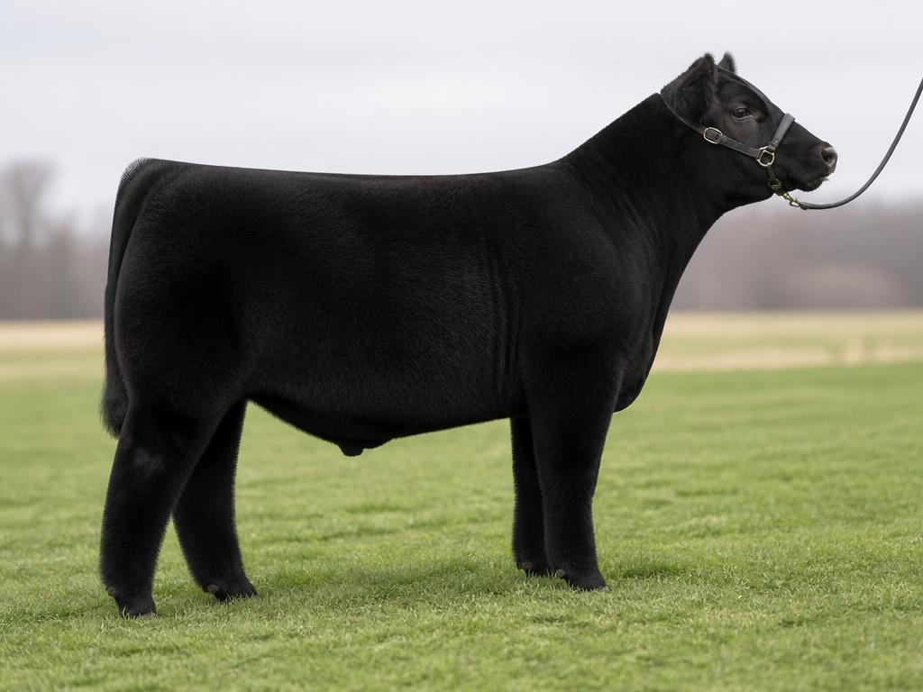 Fitted black club calf standing square on grass